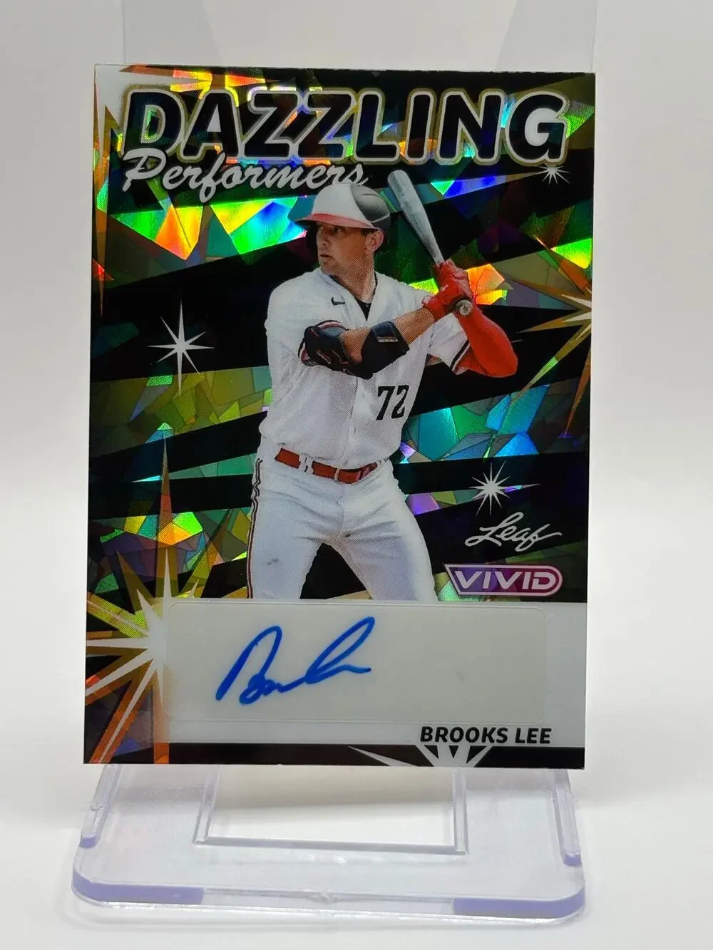 2024 Leaf Vivid Brooks Lee Dazzling Performers Black Crystal Auto 4/5 SP Twins